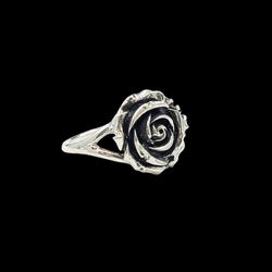 Collection of Statement Silver Rose Ring in a gallery layout