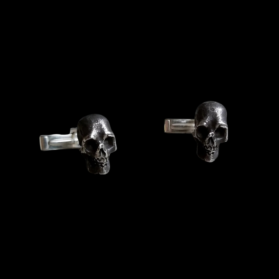 Collection of Sterling Silver Skull Cufflinks - Inchoo Bijoux in a gallery layout