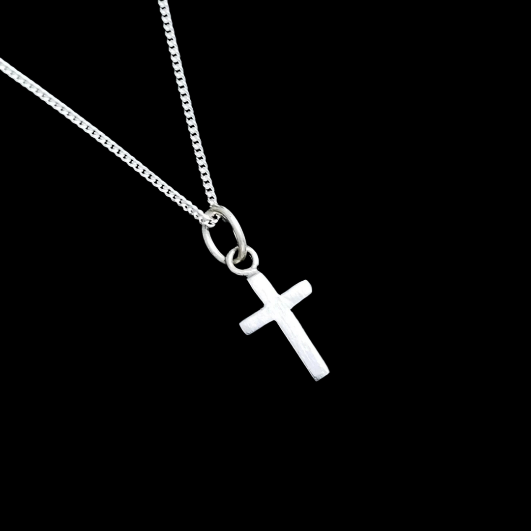 Collection of Tiny Silver Cross Pendant - Inchoo Bijoux in a gallery layout