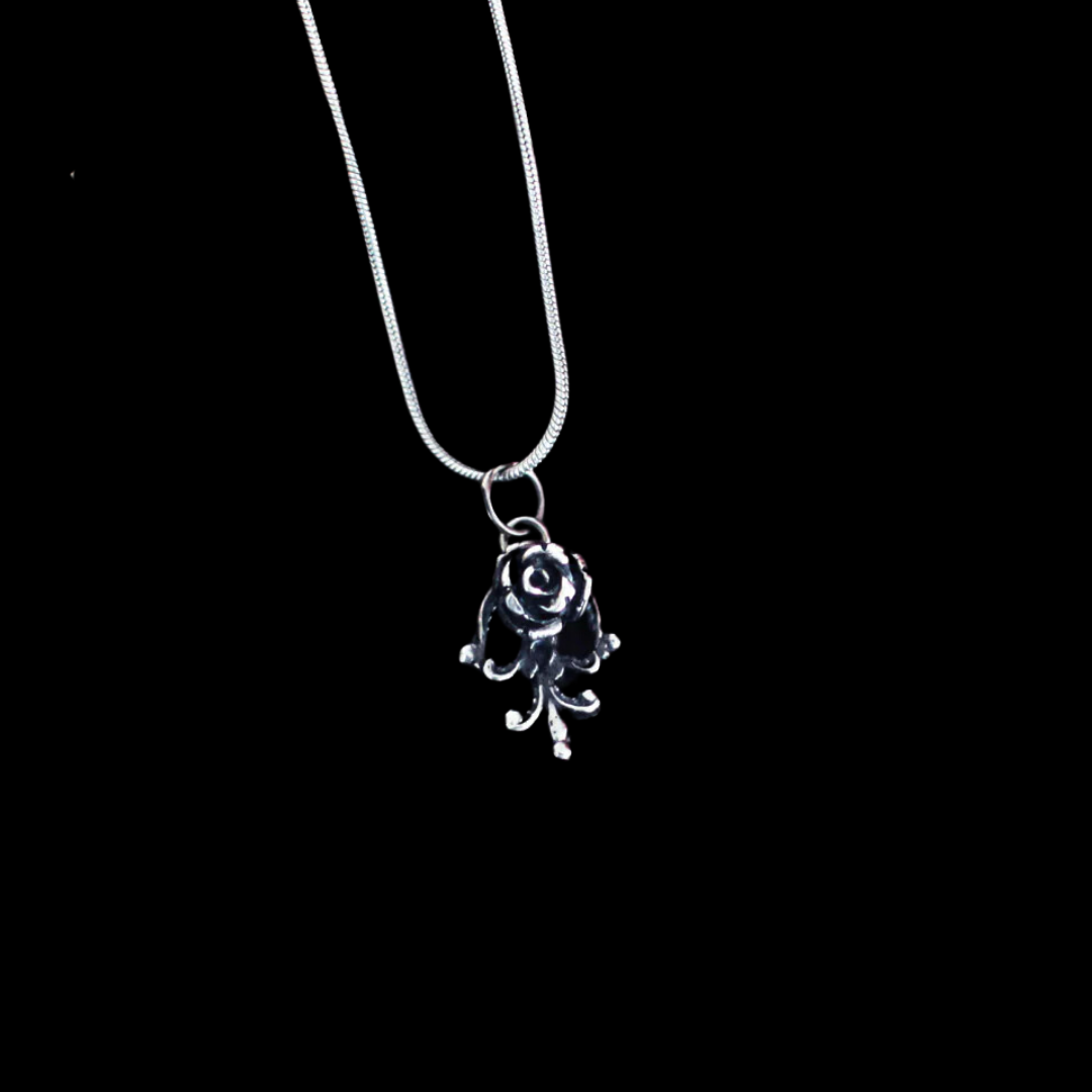 Collection of Tiny Silver Rose Pendant - Inchoo Bijoux in a gallery layout