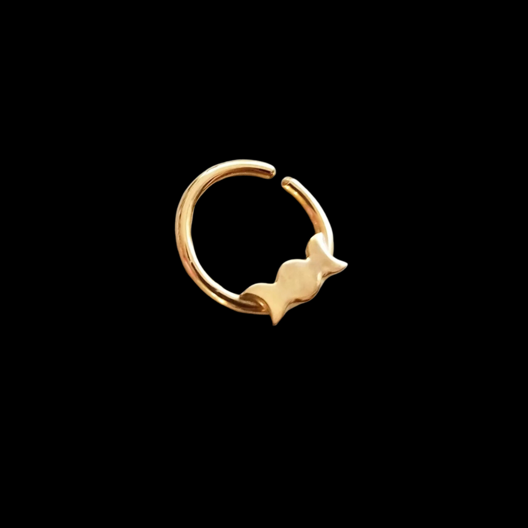 Collection of Yellow Gold Moon Nose Ring 14K - Inchoo Bijoux in a gallery layout