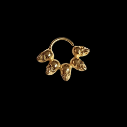 Collection of Or jaune Statement Skull Septum 14K in a gallery layout