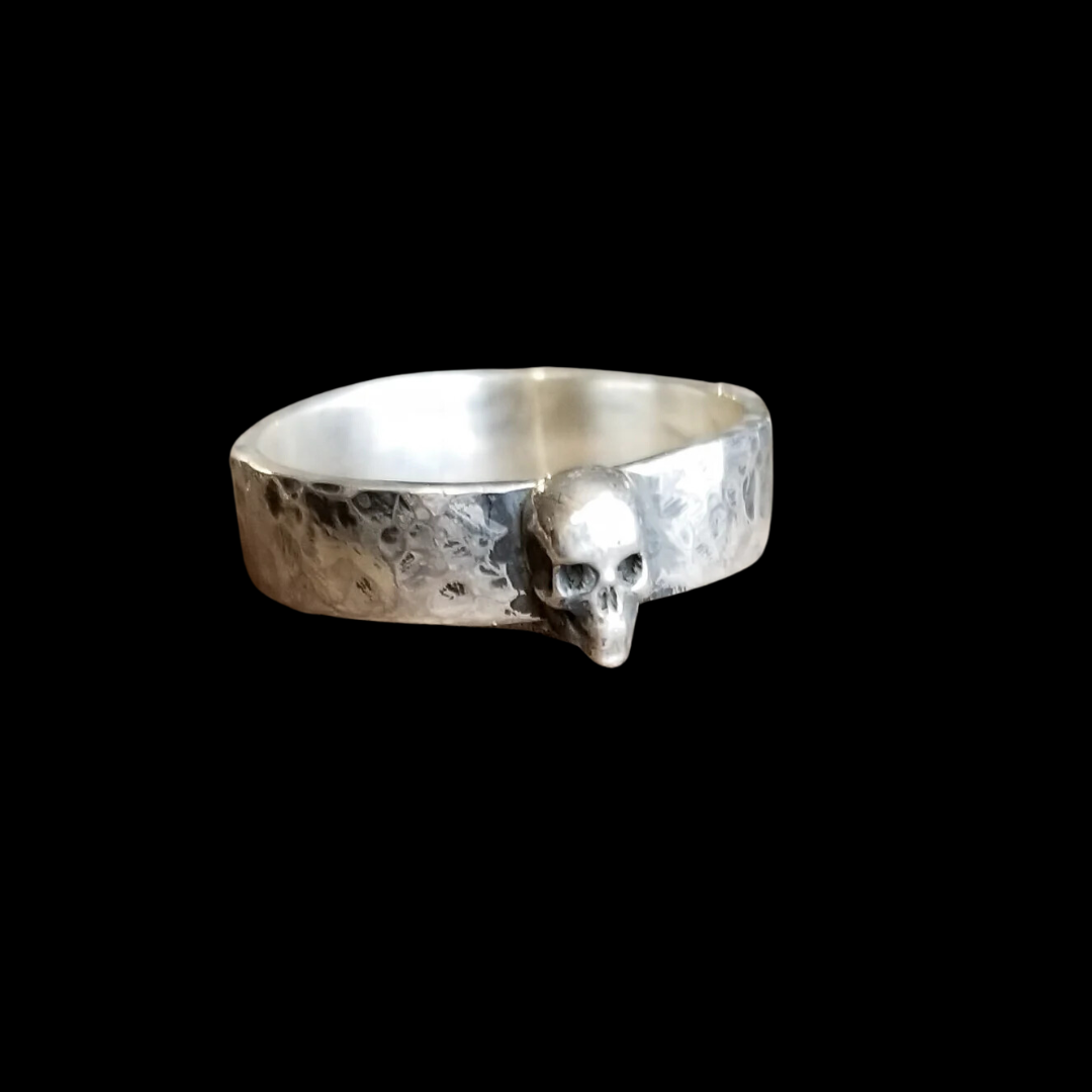 Collection of Hammered Goth Skull Mens Ring - Inchoo Bijoux in a gallery layout