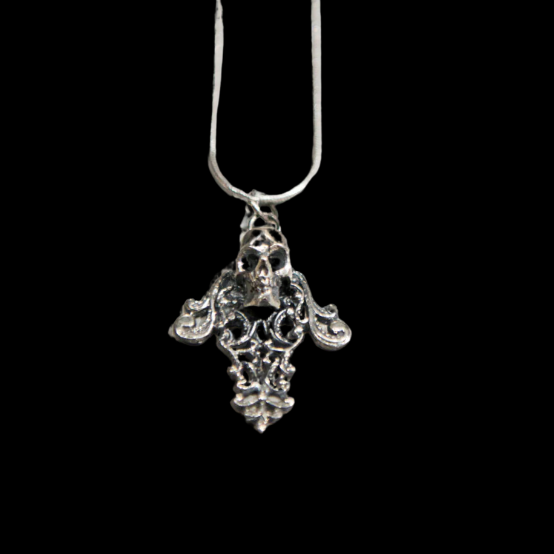 Collection of Lace Baroque Skull Pendant - Inchoo Bijoux in a gallery layout