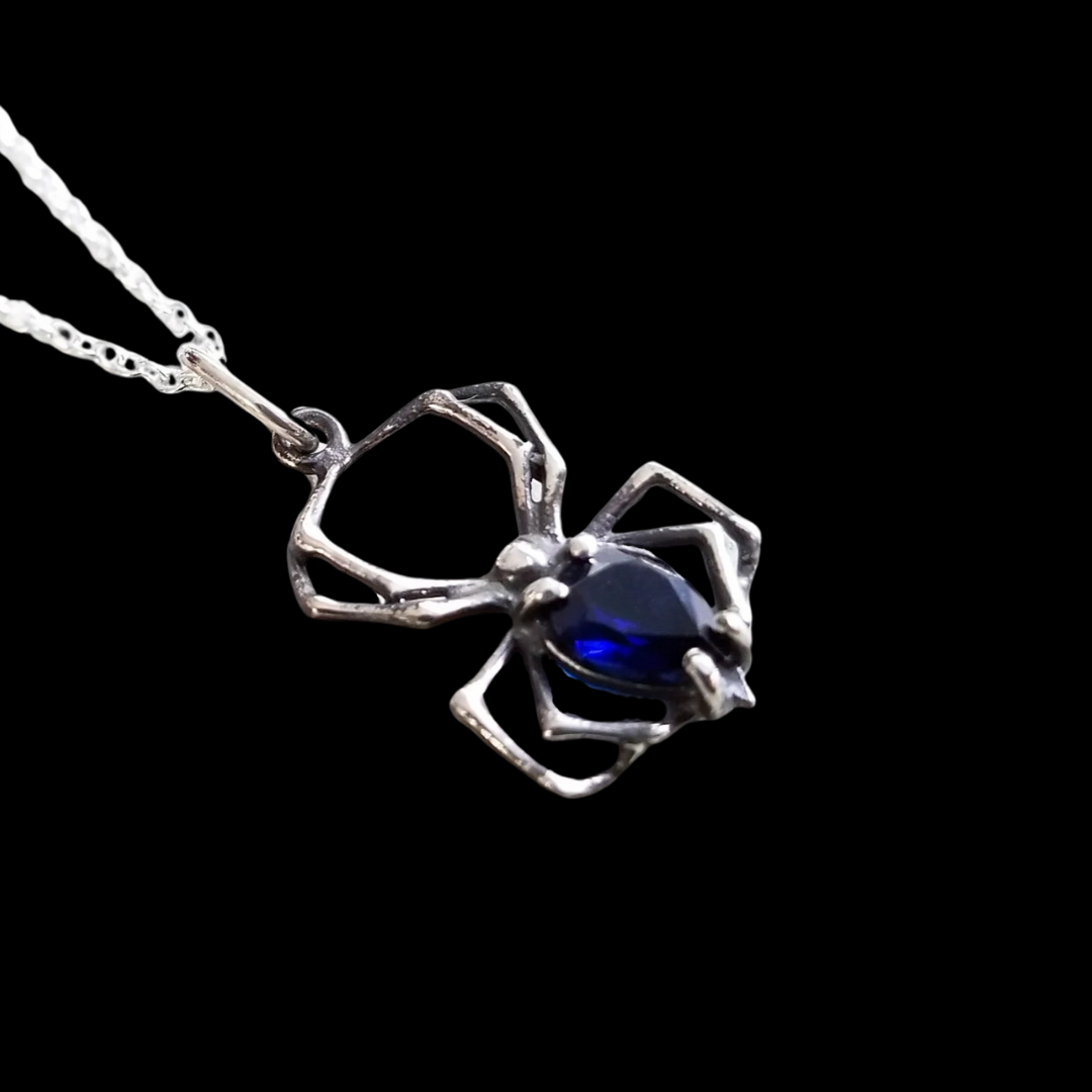 Collection of Deep Blue Spider Widow Pendant - Inchoo Bijoux in a gallery layout