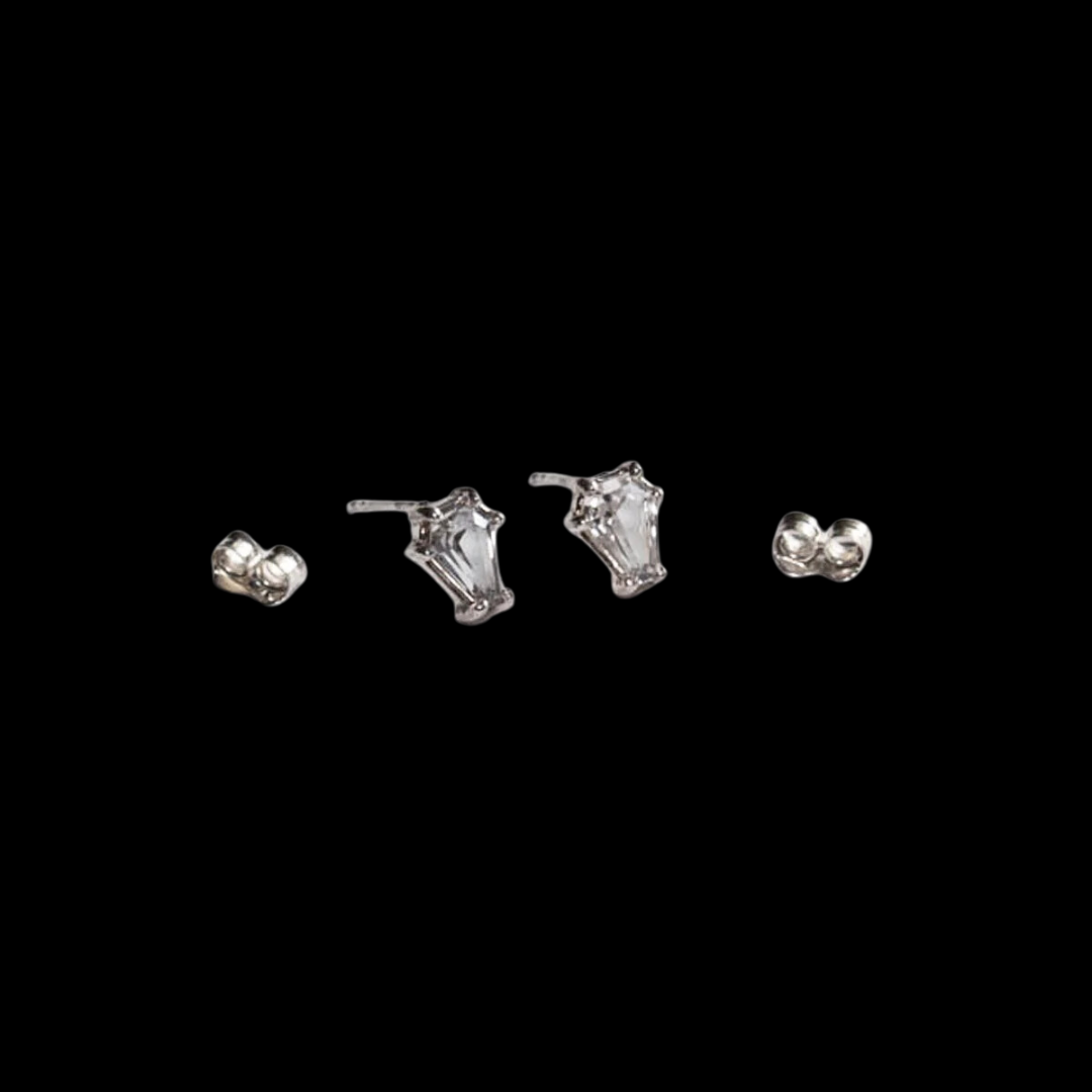 Collection of Non Diamond Coffin Stud Earrings - Inchoo Bijoux in a gallery layout