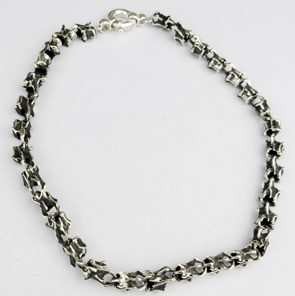 Collection of Thin Vertebrae Chain, Spine Necklace, - Inchoo Bijoux in a gallery layout