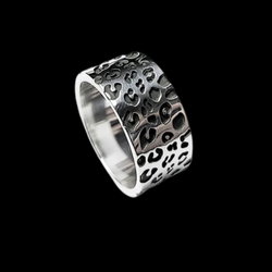 Collection of 10mm Wide Leopard Print Ring in a gallery layout