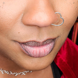 Collection of Big Heart Nose Ring in a gallery layout