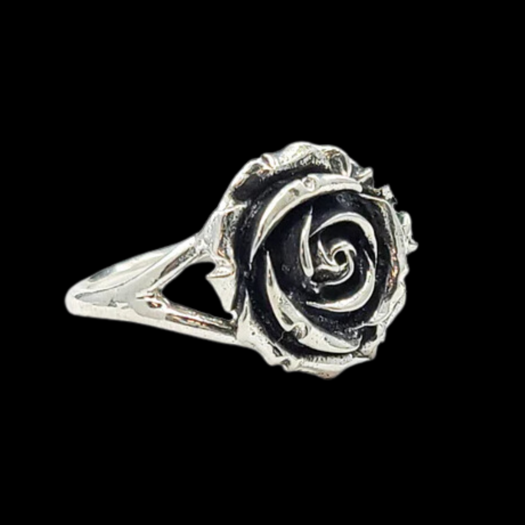 Collection of Silver Rose Ring in a gallery layout