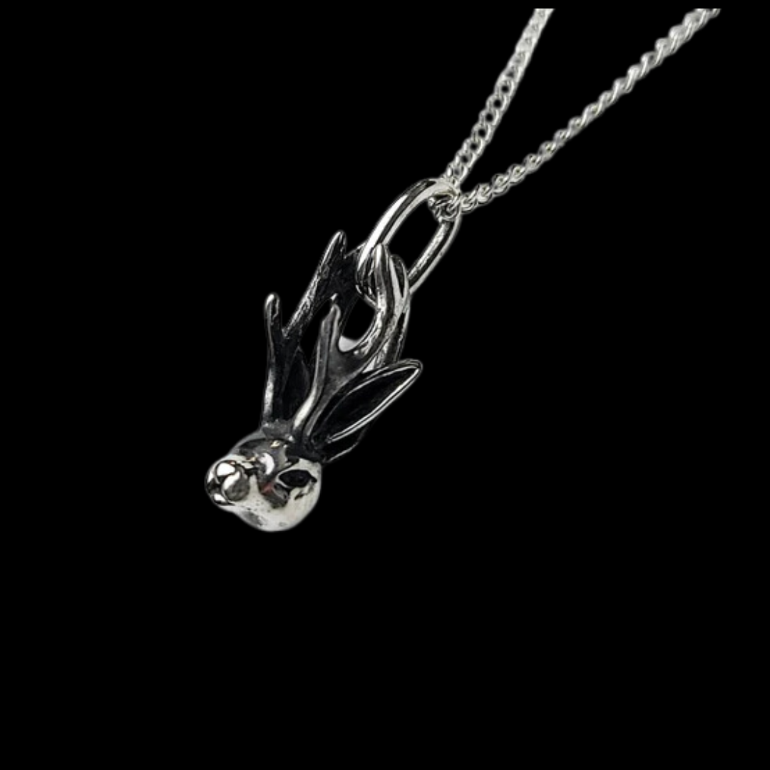 Collection of Silver Jackalope Pendant in a gallery layout