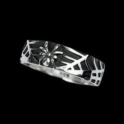 Collection of Spider and Spider Web Ring Band in a gallery layout