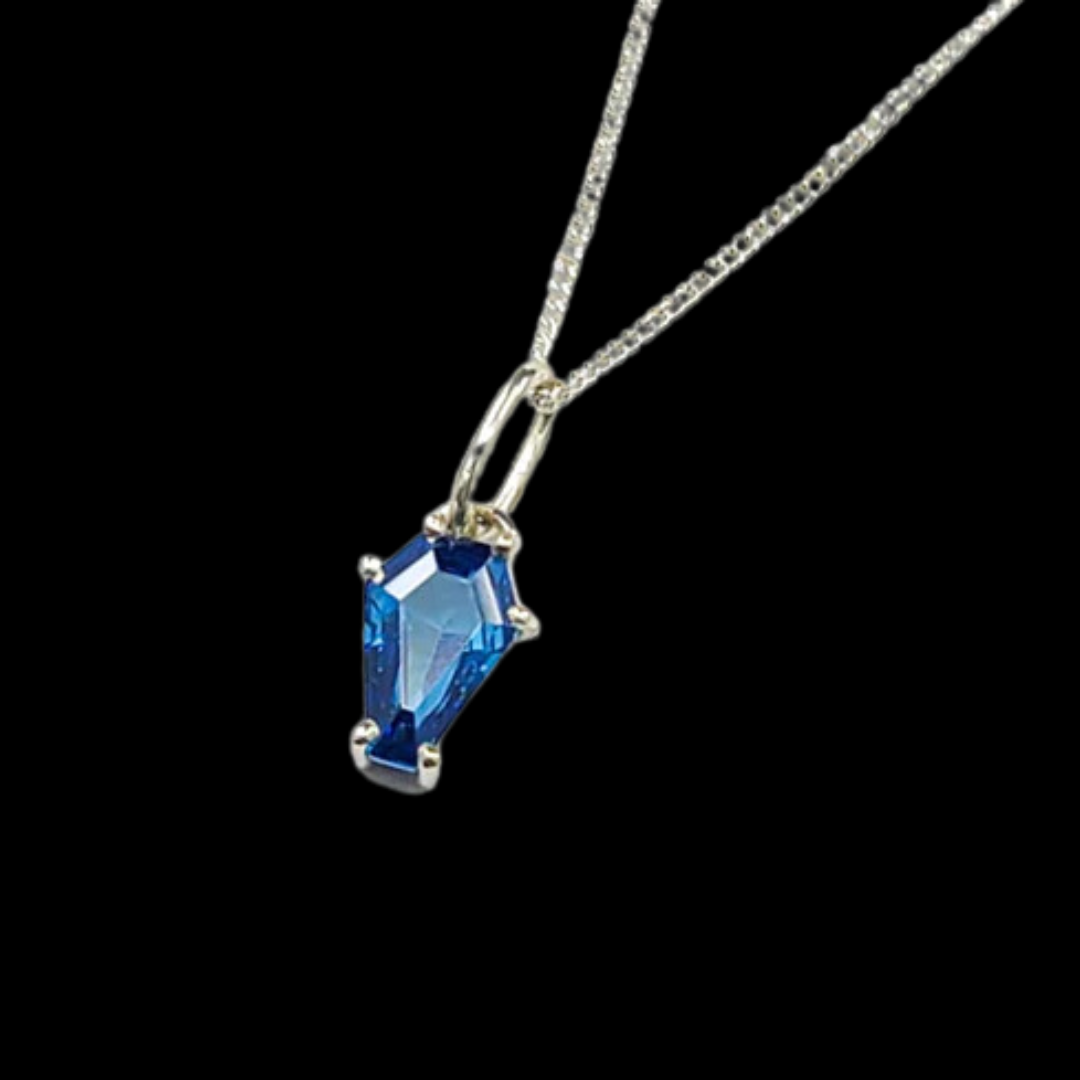 Collection of Cute Blue Coffin Pendant 6x9 in a gallery layout