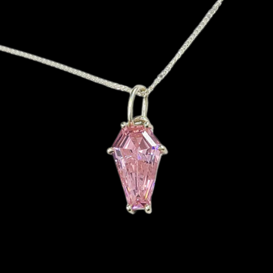 Collection of Big Dust Pink Coffin Pendant in a gallery layout