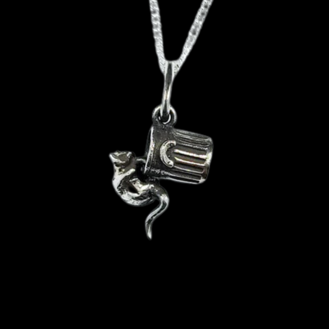 Collection of Tiny Rat Garbage Can Pendant in a gallery layout