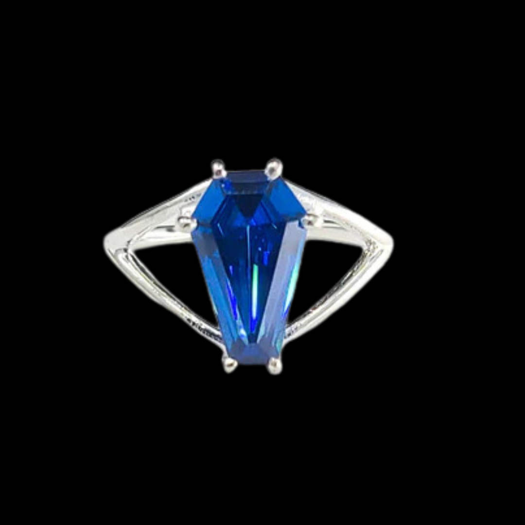 Collection of Big Blue Dragon Coffin Ring in a gallery layout