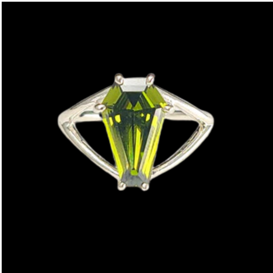 Collection of Big Slime Green Coffin Ring in a gallery layout