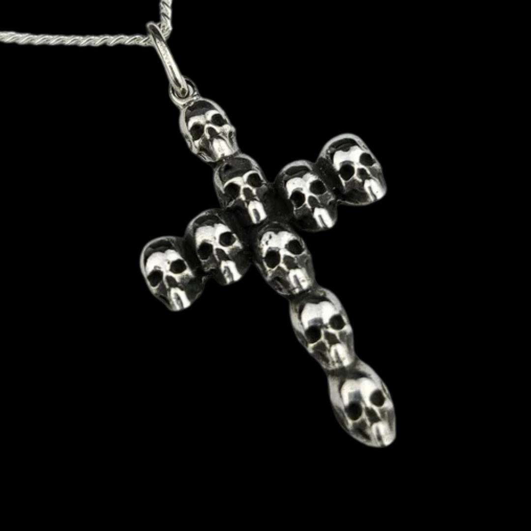 Collection of Gothic Skull Cross Pendant in a gallery layout