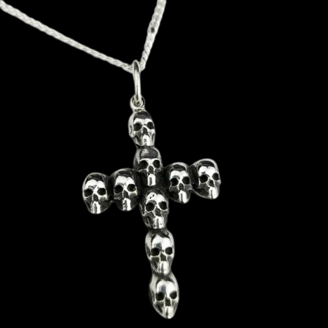 Collection of Gothic Skull Cross Pendant in a gallery layout