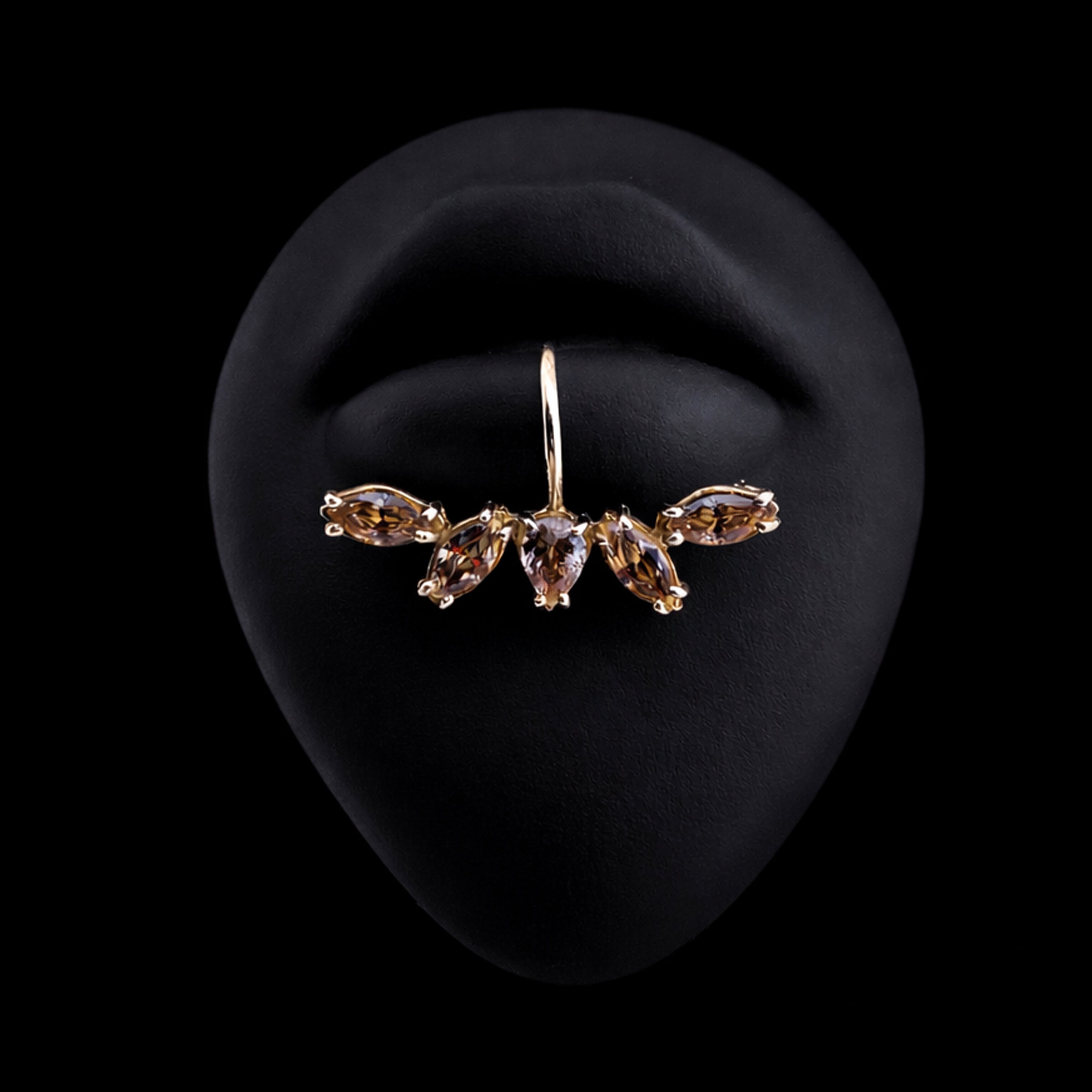 Collection of Smoky Topaz Fake Lip Ring - Inchoo Bijoux in a gallery layout