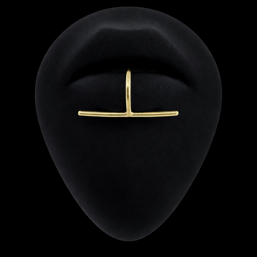 Collection of Bar Fake Lip Ring - Gold Options - Inchoo Bijoux in a gallery layout