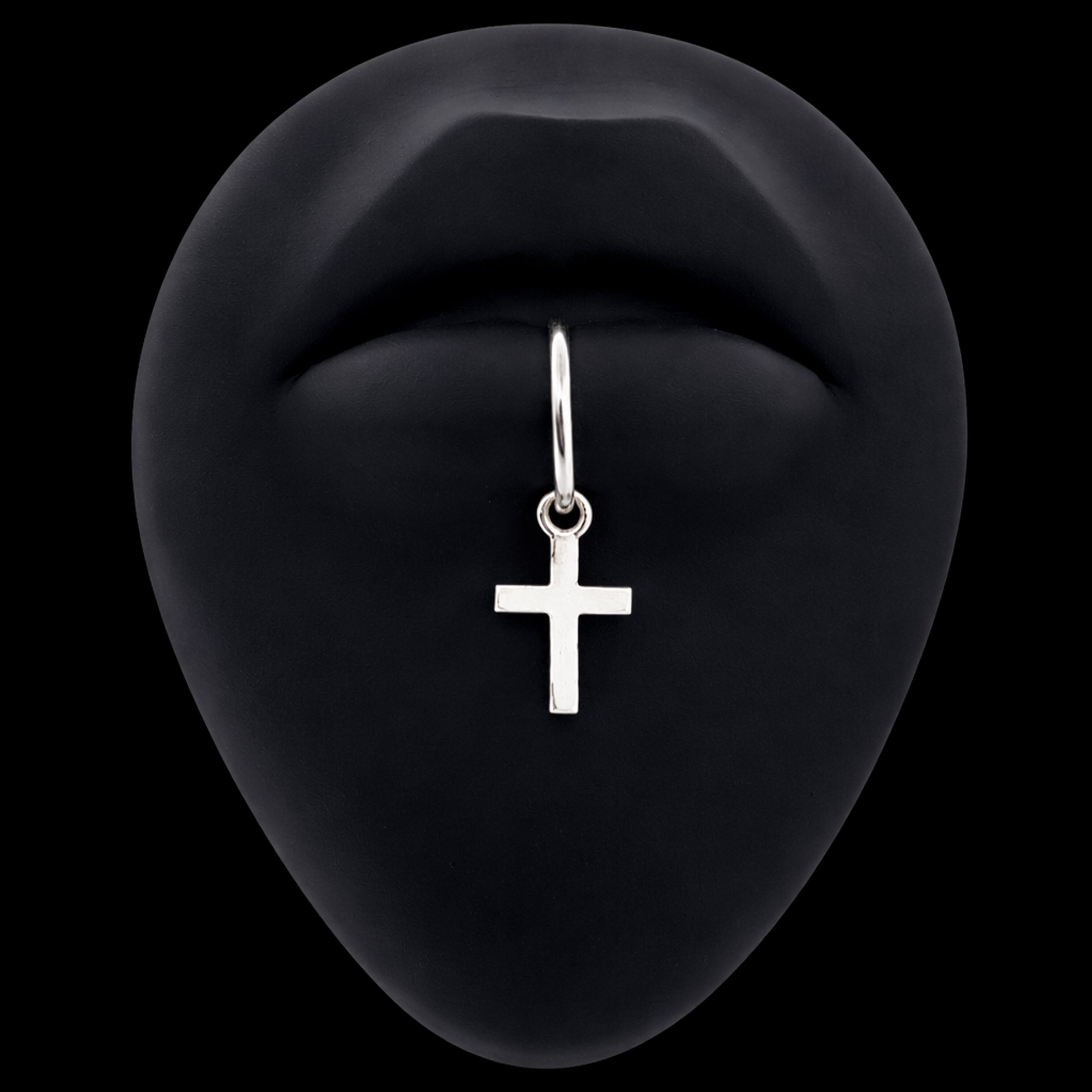 Collection of Dangling Mirror Cross Lip Ring - Inchoo Bijoux in a gallery layout