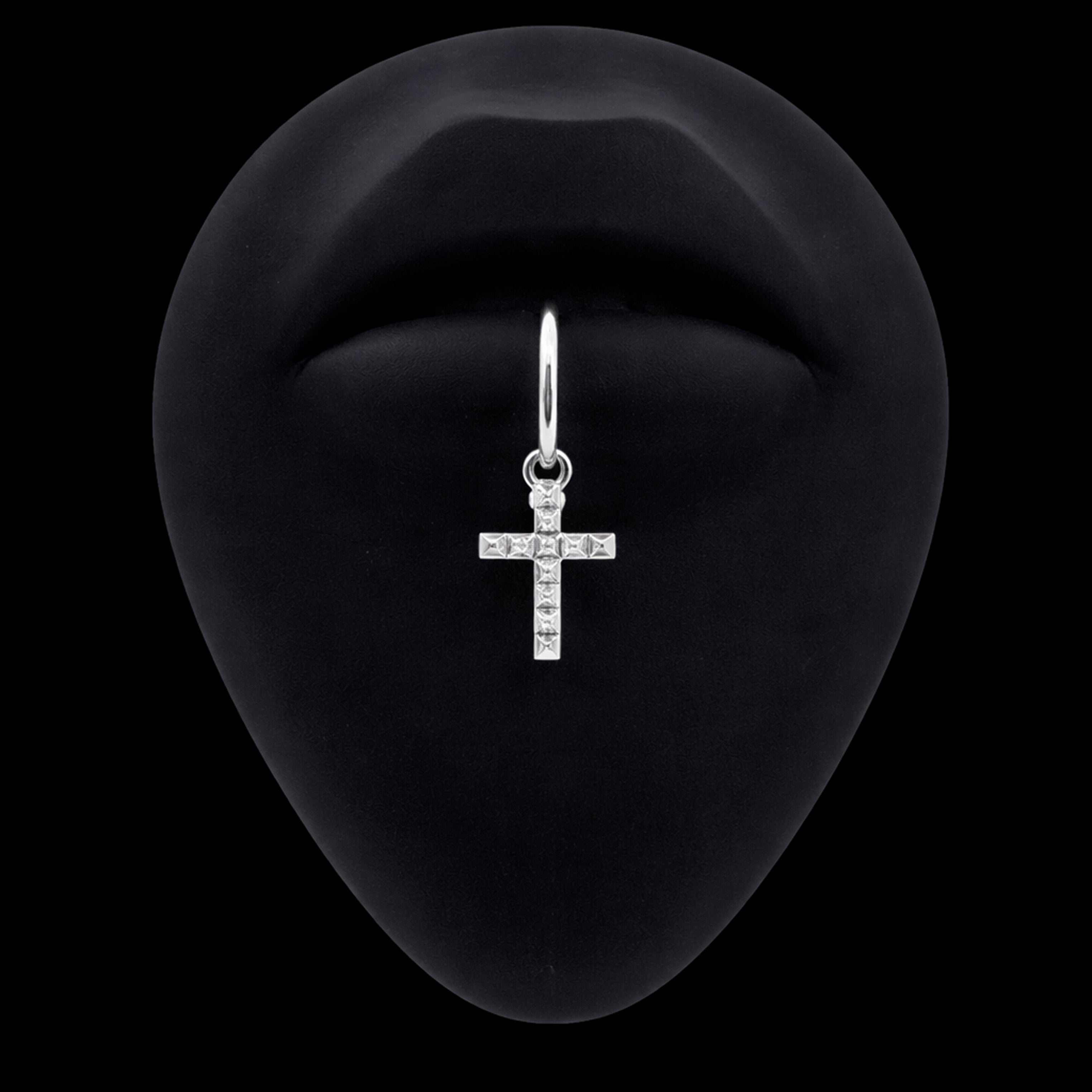 Collection of Dangling Studded Cross Lip Ring - Inchoo Bijoux in a gallery layout