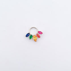 Collection of Rainbow Pride Flag Marquise Septum Piercing - Inchoo Bijoux in a gallery layout