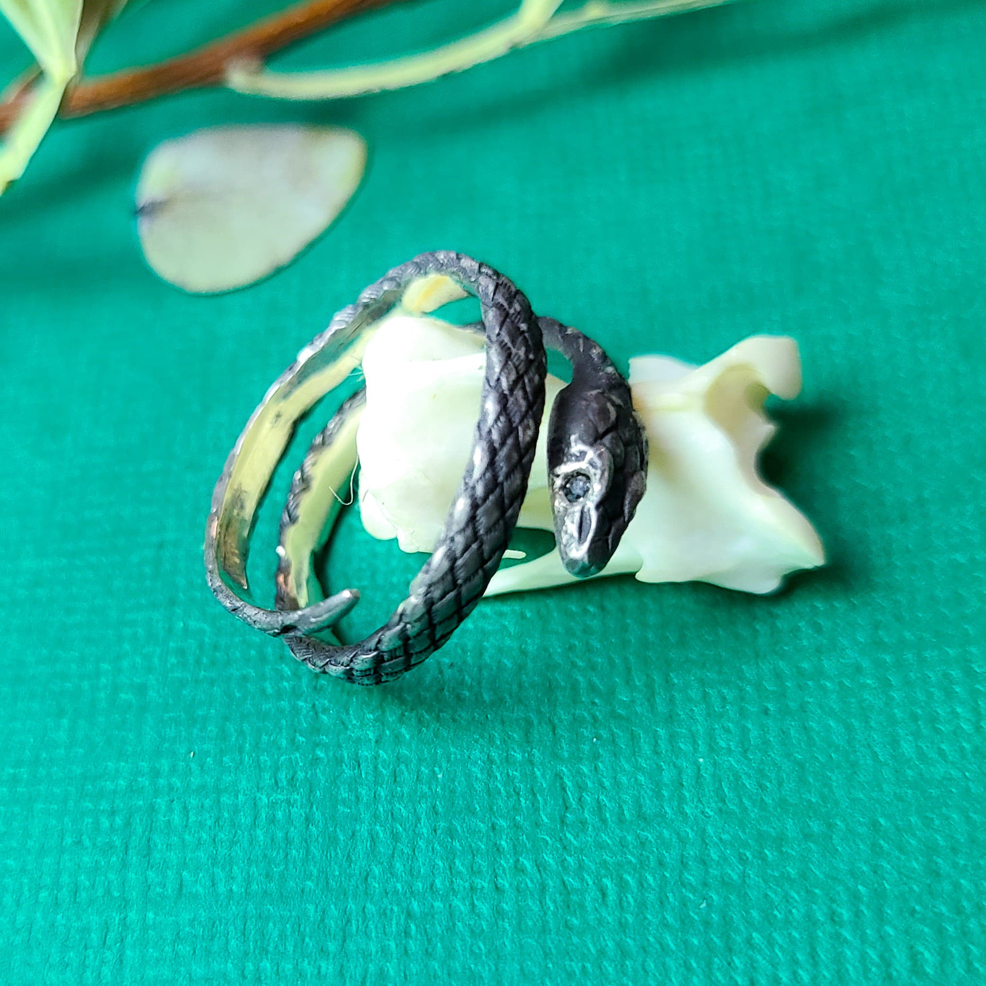 Collection of Silver Snake Ring in a gallery layout
