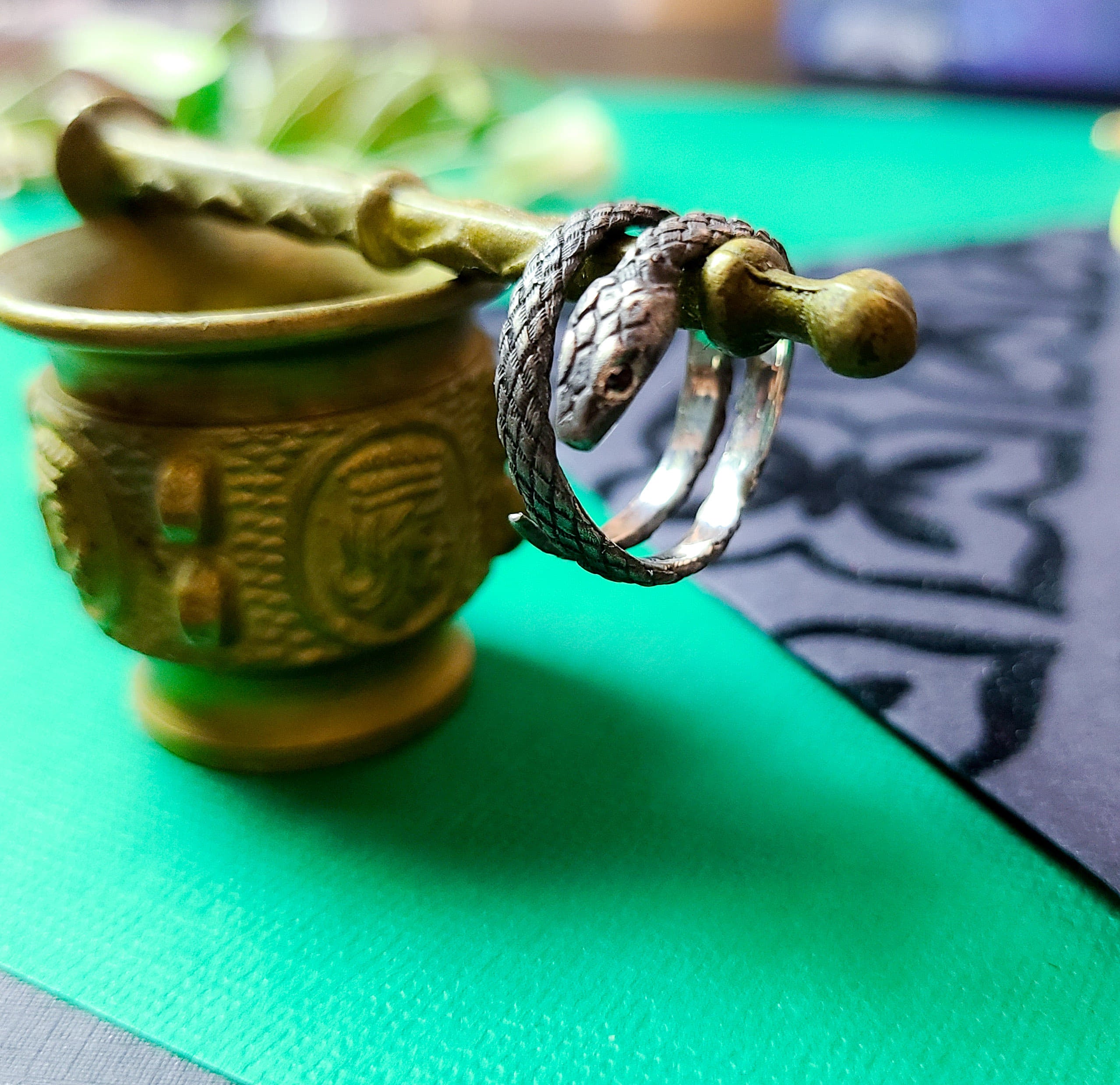 Collection of Silver Snake Ring in a gallery layout