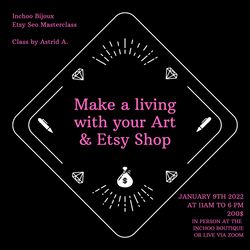 Collection of Inchoo Bijoux- Etsy Seo Masterclass - The Crystal Formation - January 9th 2022 in a gallery layout