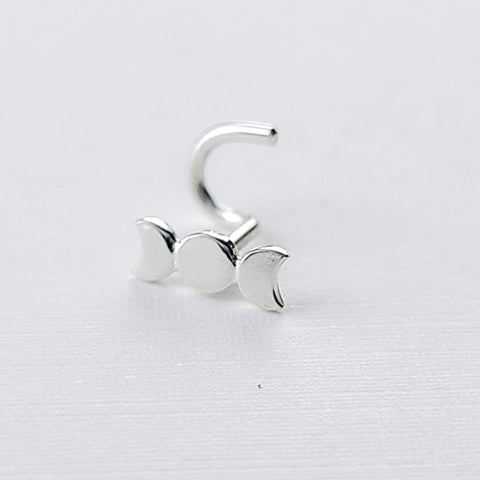 Collection of Silver Moon Phase Nose Stud-Nose Stud-Inchoo Bijoux-Inchoo Bijoux in a gallery layout