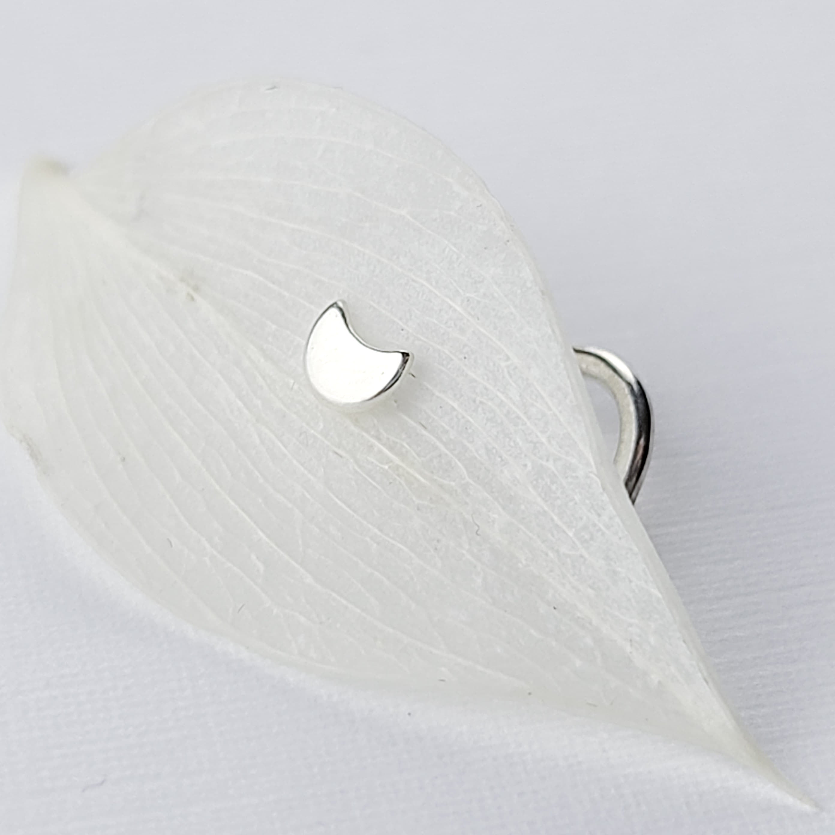 Collection of Tiny Silver Moon Nose Stud-Nose Stud-Inchoo Bijoux-Inchoo Bijoux in a gallery layout