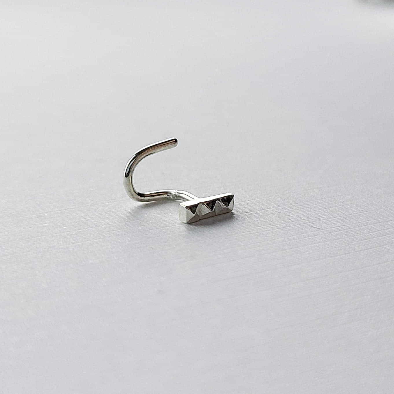 Collection of Silver Minimal Studded Bar Nose Stud-Nose Stud-Inchoo Bijoux-Inchoo Bijoux in a gallery layout