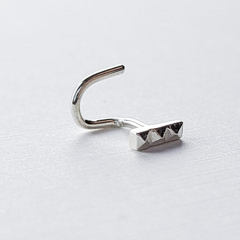 Collection of Silver Minimal Studded Bar Nose Stud-Nose Stud-Inchoo Bijoux-Inchoo Bijoux in a gallery layout