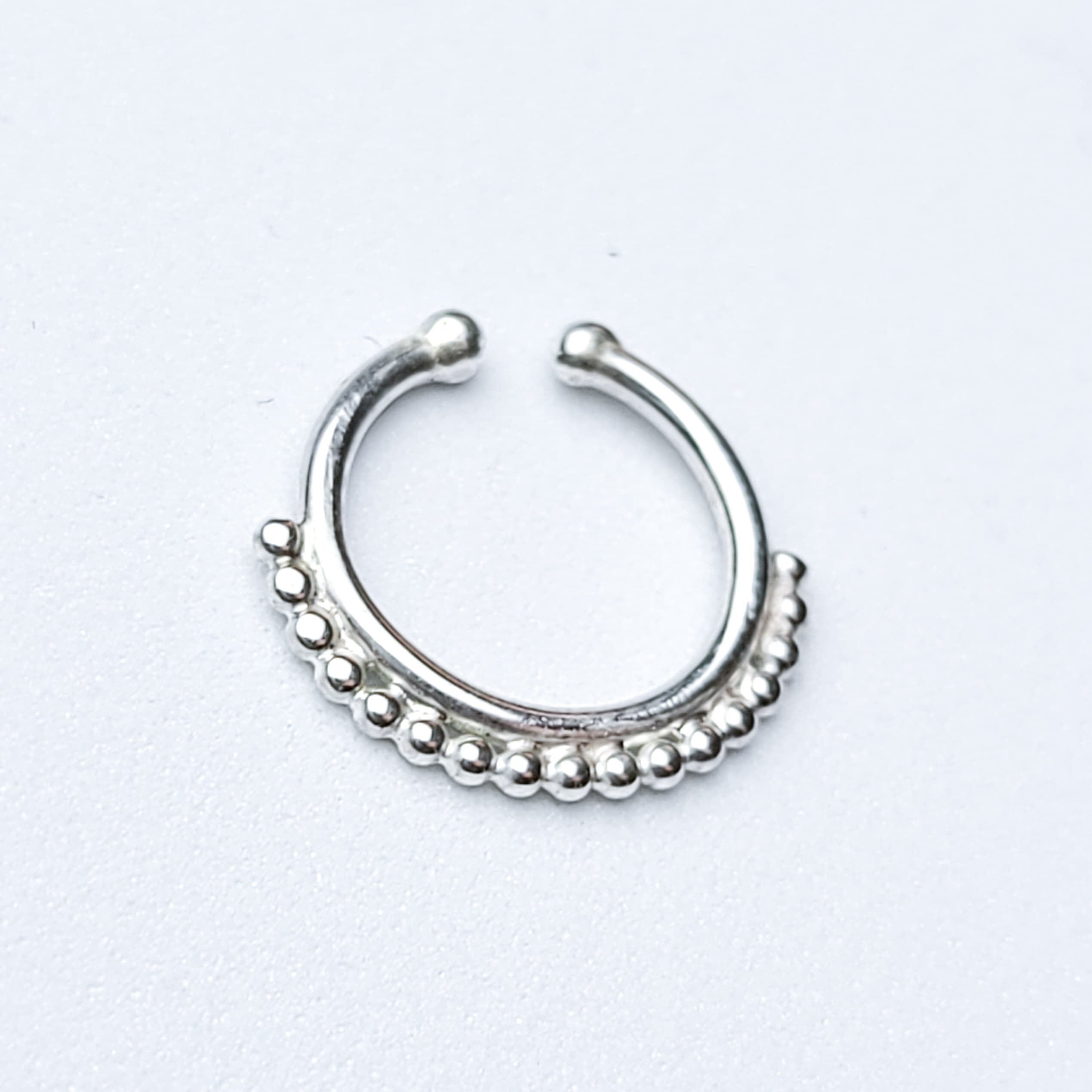 Moon Shadow Silver Septum Ring | patapatajewelry