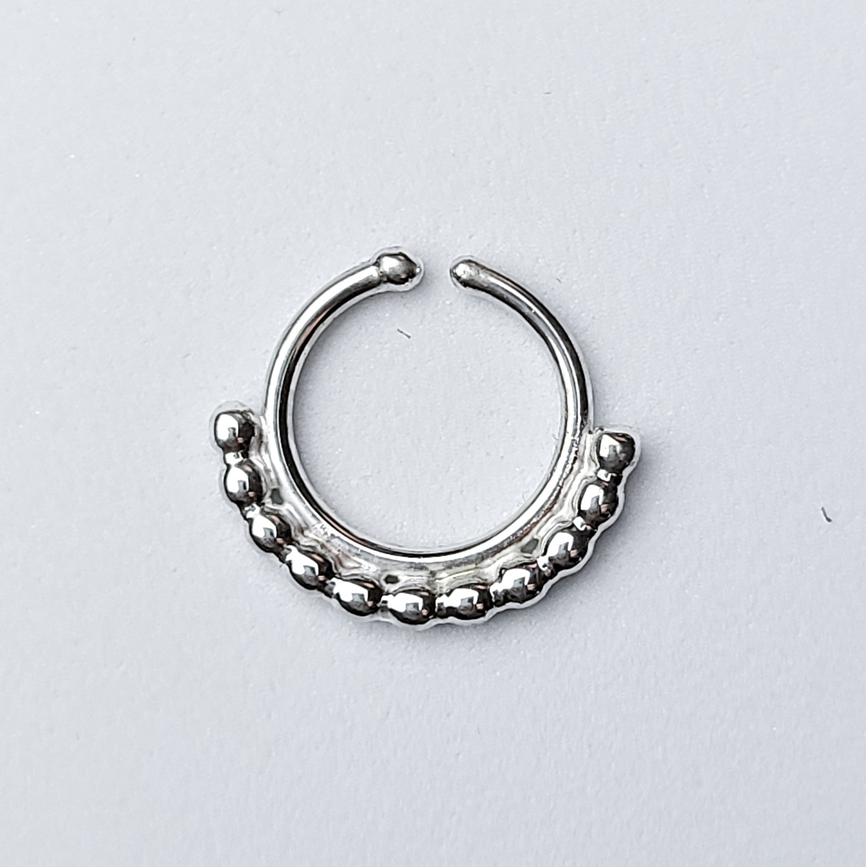 Fake Piercing - Fake Nose ring - Tragus Earring - Ear Cuff - Sterling Silver  | eBay