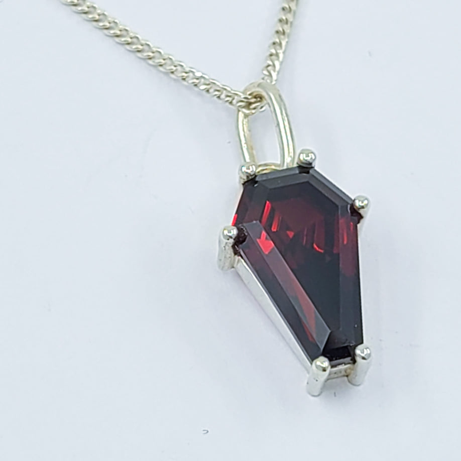 Big Blood Red Coffin Pendant (8x13)