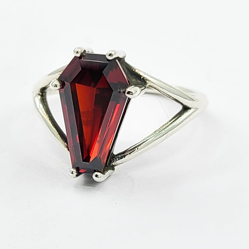 Collection of Big Blood Red Coffin Ring (8x13) in a gallery layout