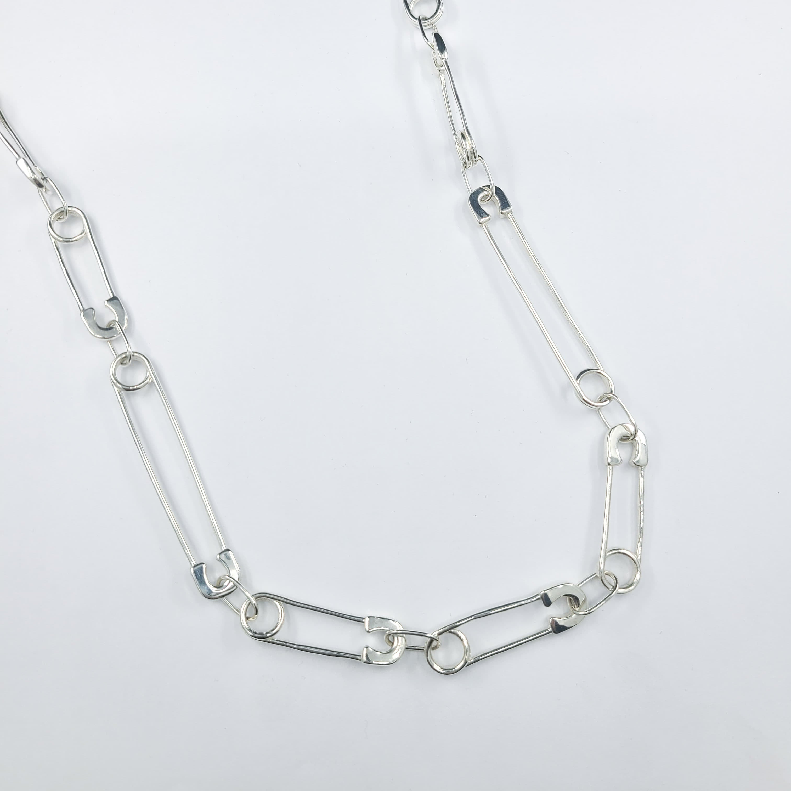 Collection of Silver Safety Pin Chain in a gallery layout