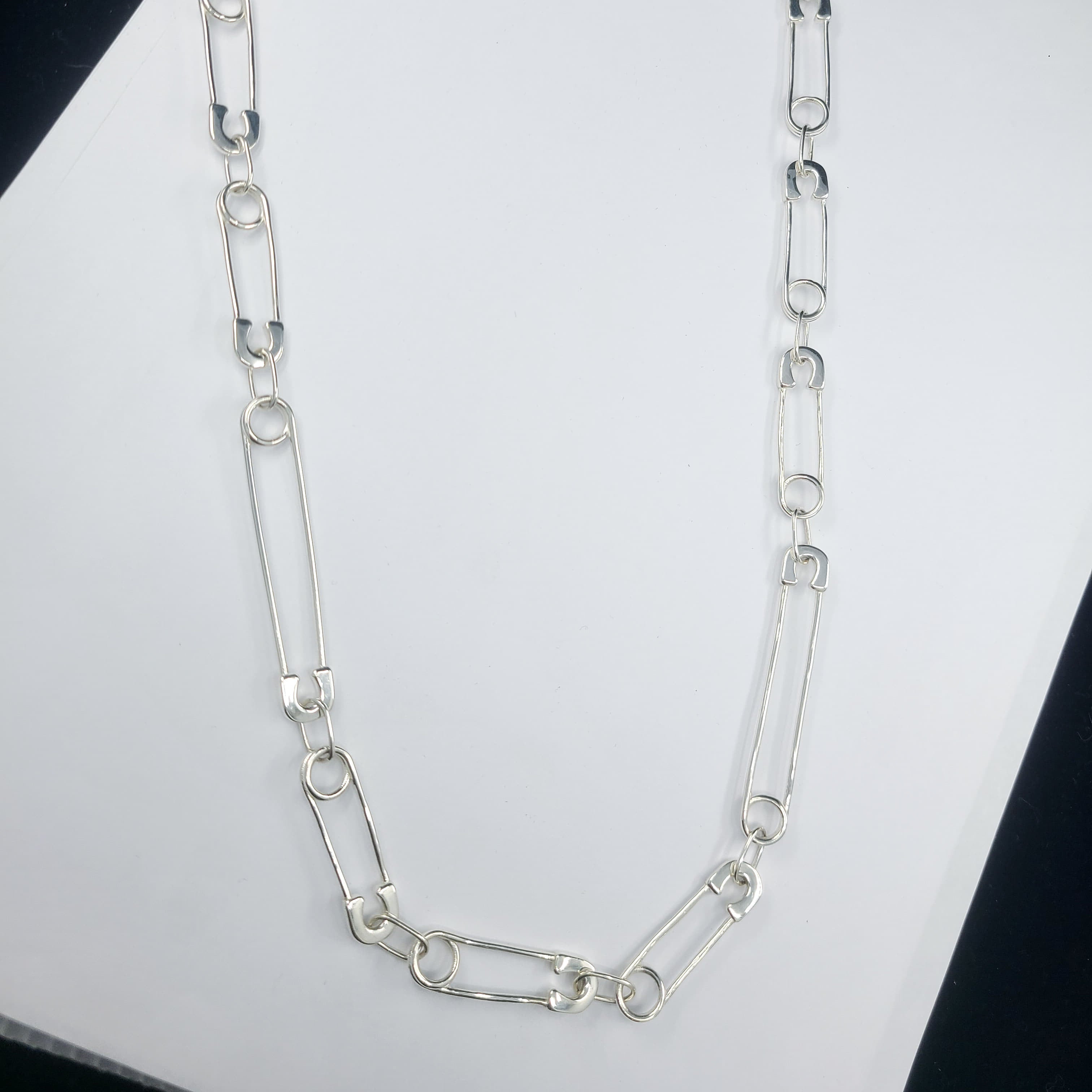 Collection of Silver Safety Pin Chain in a gallery layout