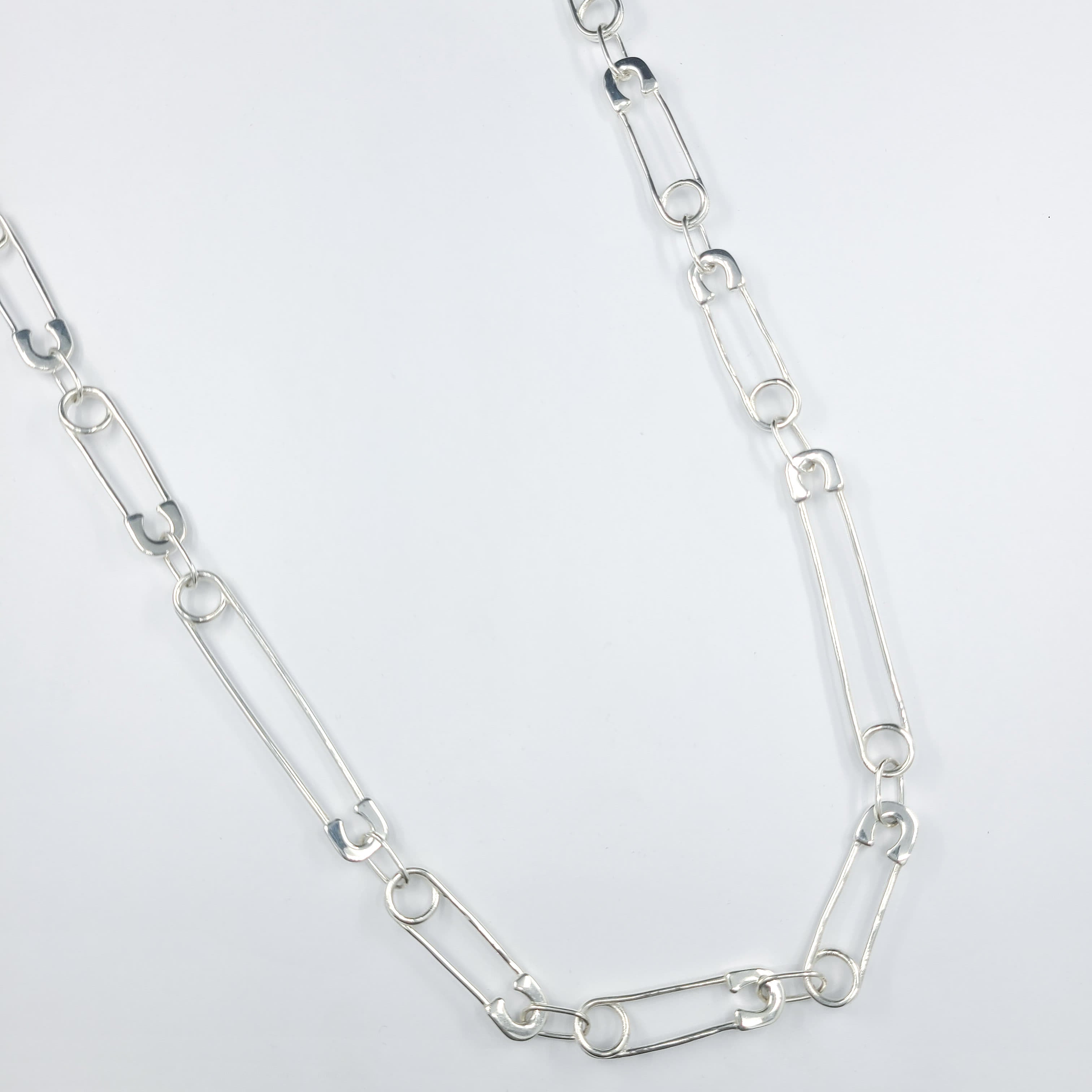 Collection of Silver Safety Pin Chain in a gallery layout