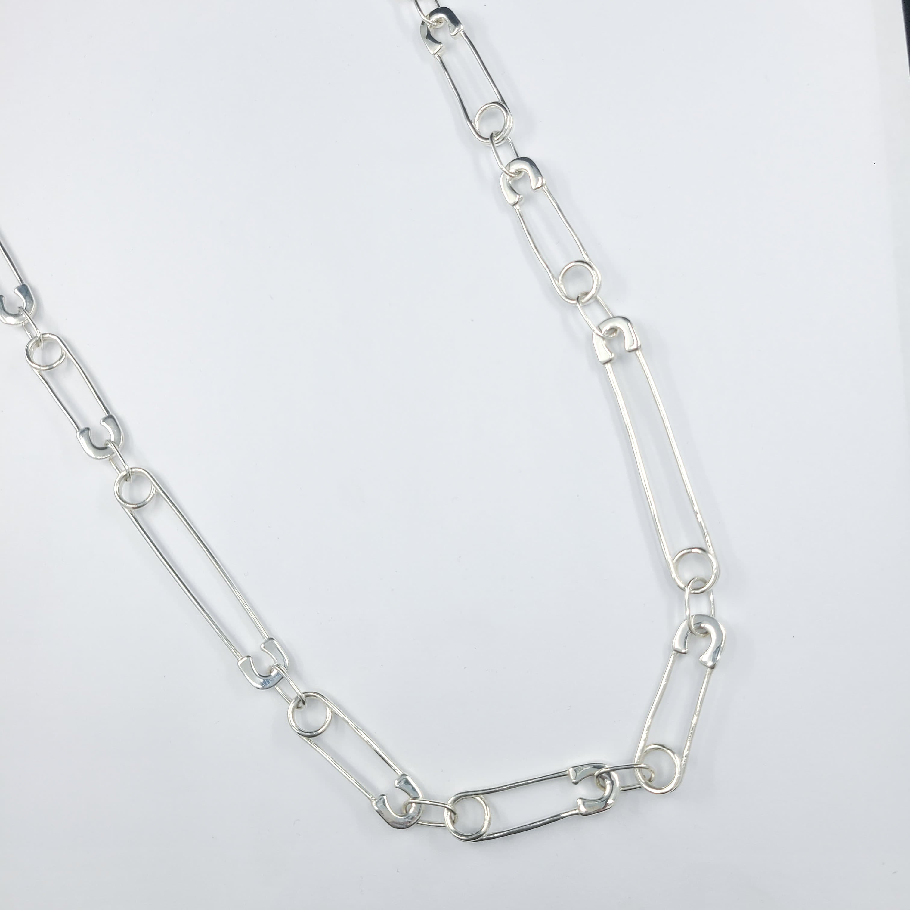Collection of Silver Safety Pin Chain in a gallery layout