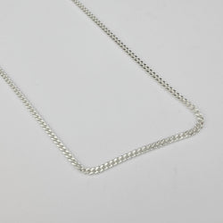 Collection of Sterling Silver 2.5mm Flat Curb Chain Necklace in a gallery layout