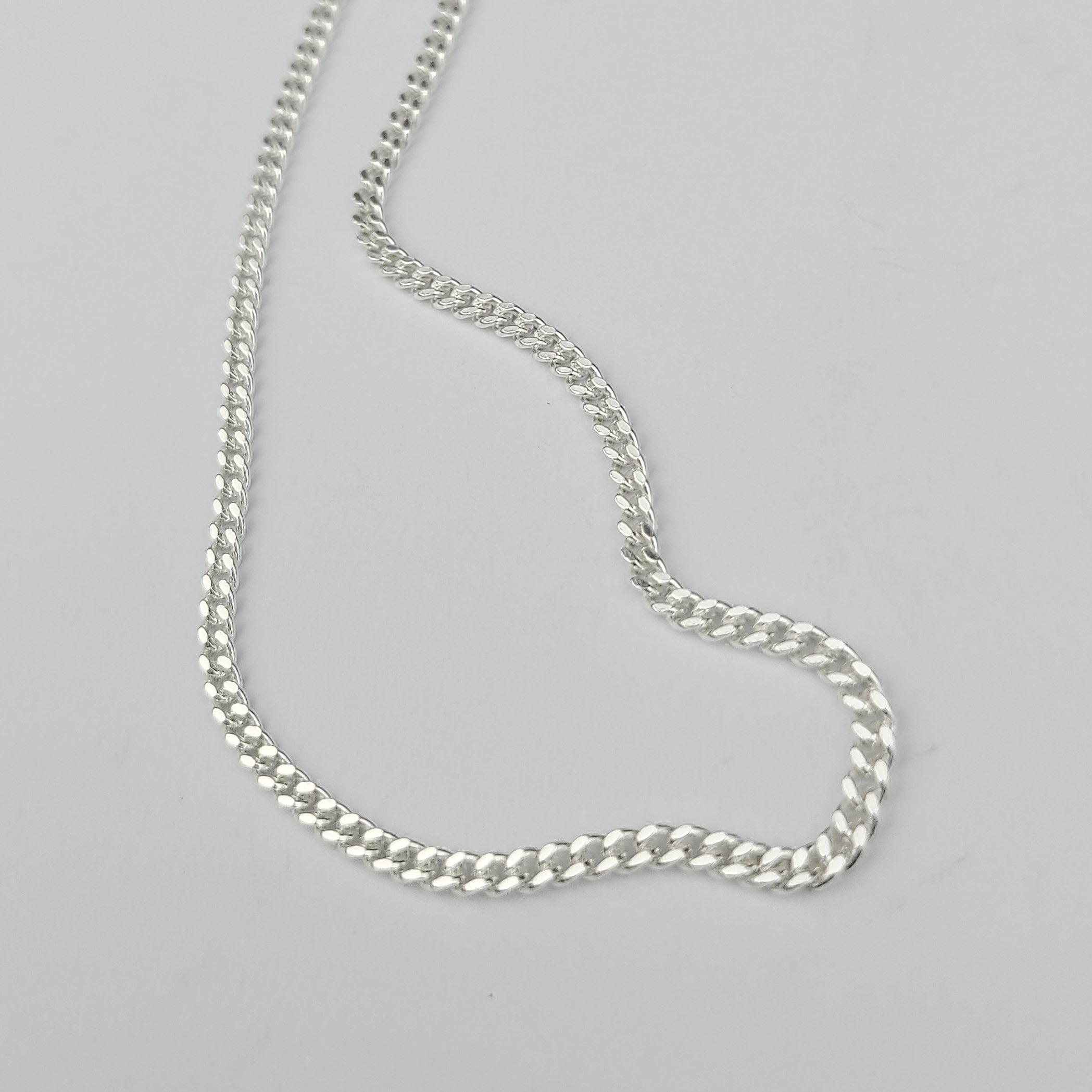 Sterling Silver Curb Chain Necklace | Bead Lounge