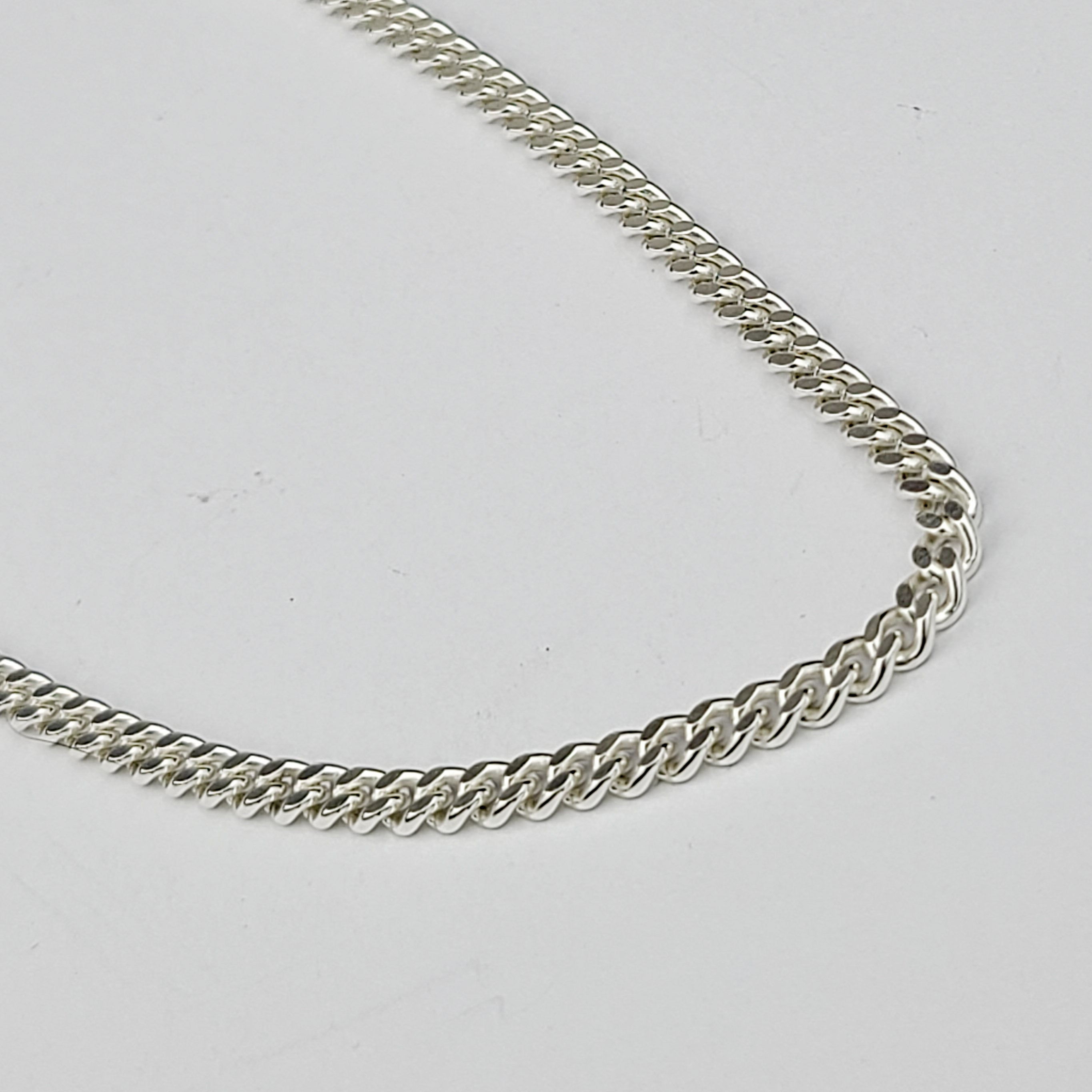 Collection of Bulky Thin 2.8mm Sterling Silver Chain Necklace in a gallery layout