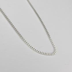 Collection of Bulky Thin 2.8mm Sterling Silver Chain Necklace in a gallery layout