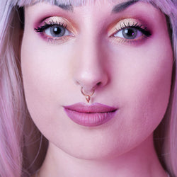 Collection of 14K Rose Gold Bird Skull Septum Ring-Septum-Inchoo Bijoux-Inchoo Bijoux in a gallery layout