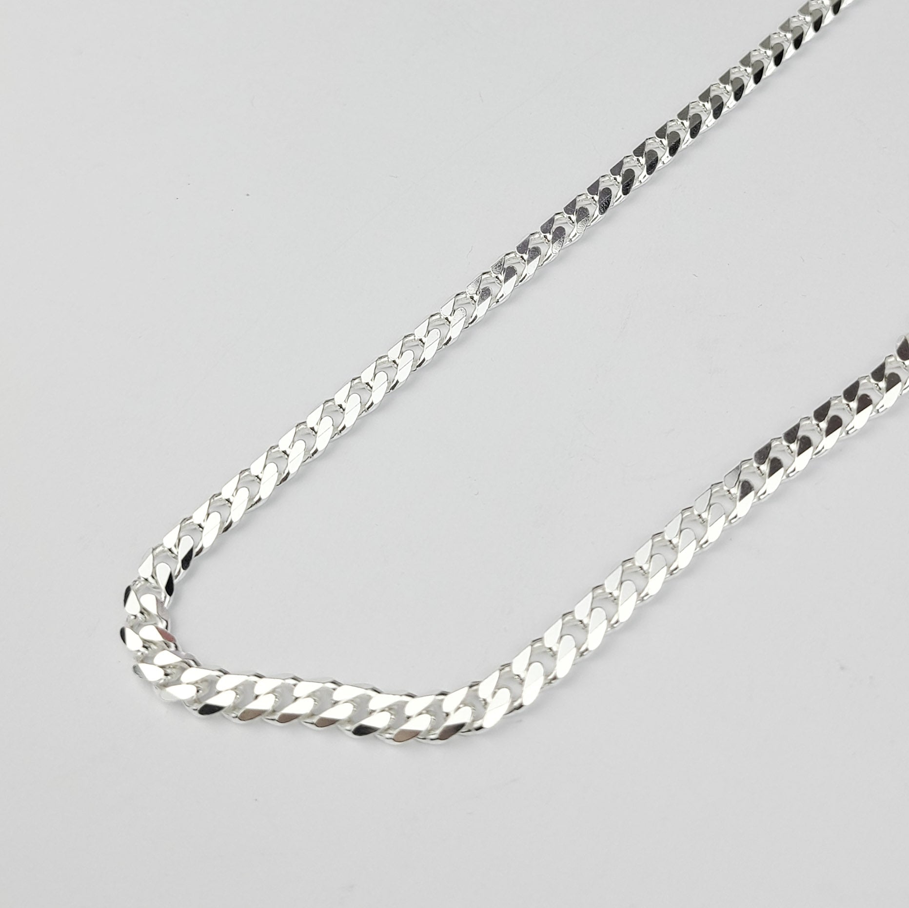 The Black Bow Men's 6.8mm Sterling Silver Solid Flat Curb Chain Necklace,  16 Inch | Amazon.com