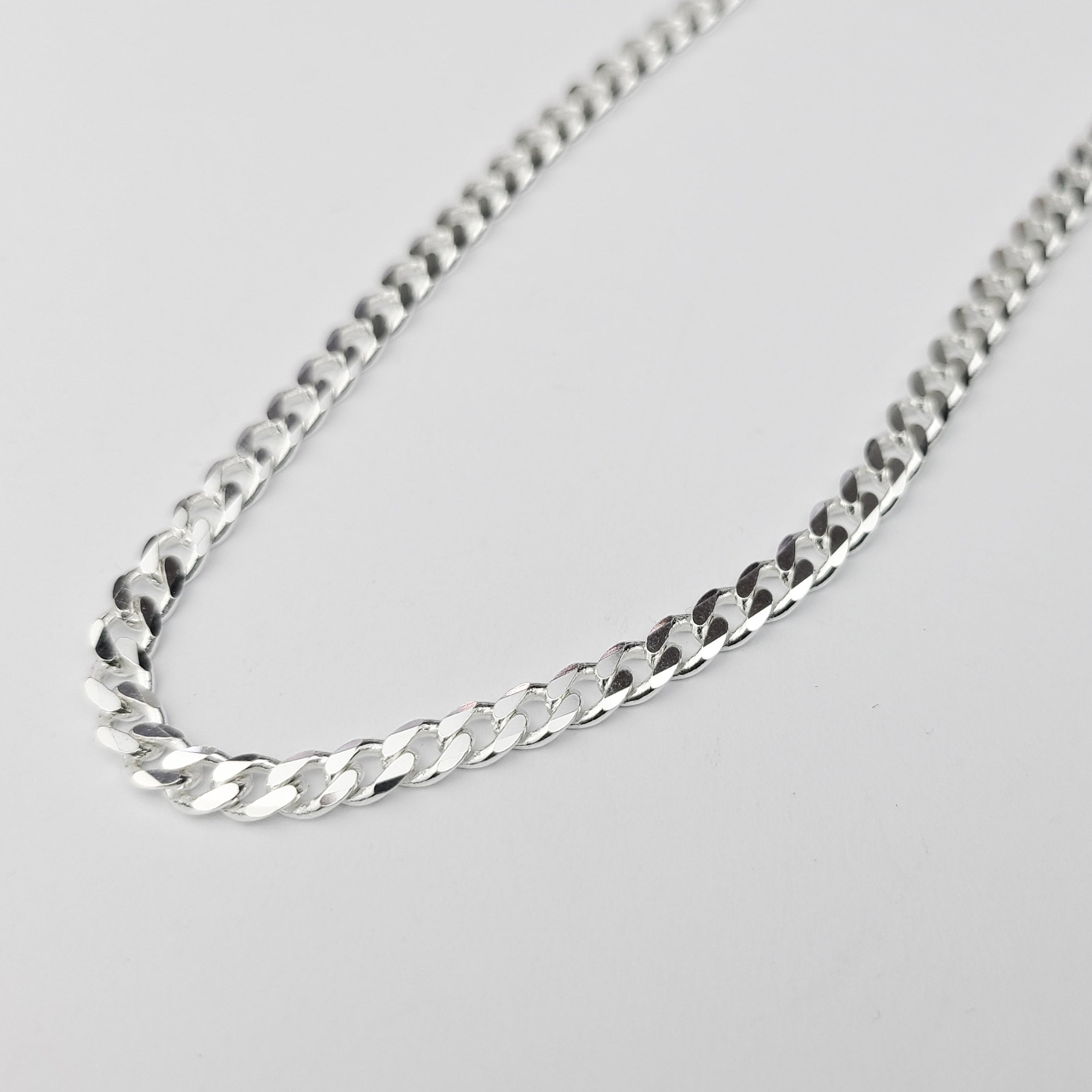 Collection of Heavy 5.4mm Flat Curb Chain in a gallery layout